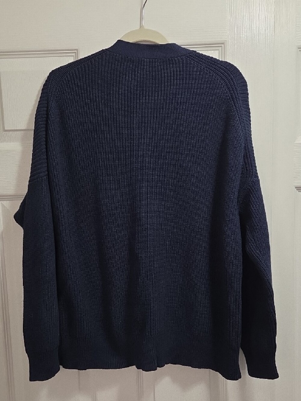 J. Crew Navy Ribbed Button-Front Cardigan - Picture 5 of 6